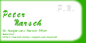 peter marsch business card
